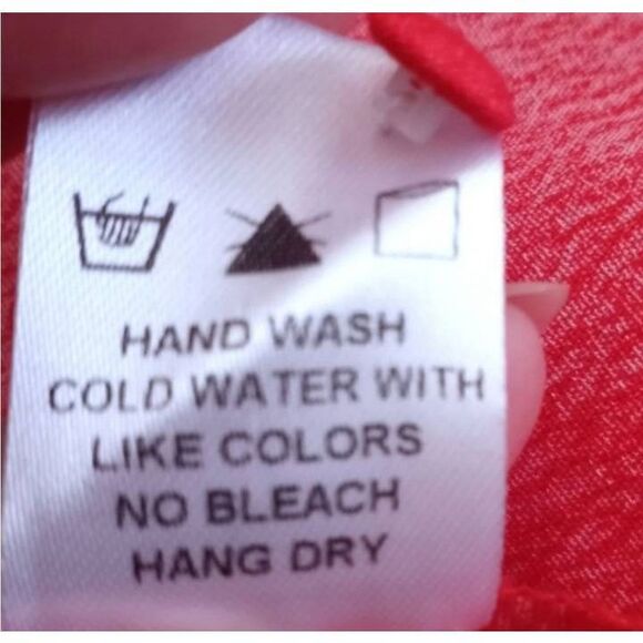 DRESS FORUM RED FLORAL TIE FRONT DRESS SZ.L EUC. - Picture 8 of 8